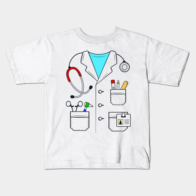 Doctor Medical Costume Kids T-Shirt by samshirts